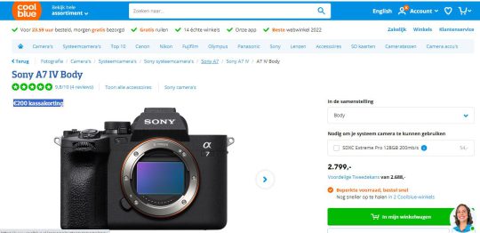 Ontdek de Magie van Fotografie met de Sony A7 IV Body en Ontvang een Welkomstcadeau van 200 Euro Kassakorting bij Coolblue!