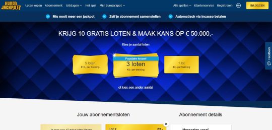 Ontdek het Verbluffende Welkomstcadeau van 10 Gratis Loten bij Eurojackpot