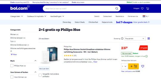 Ontdek het Philips Hue Welkomstcadeau: 2+1 Gratis op Philips Hue Artikelen bij Bol.com
