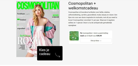 Ontvang een prachtige Anni Lu parel ketting bij je Cosmopolitan abonnement