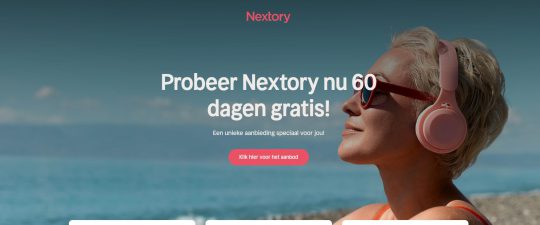 Welkomstcadeau: 60 dagen gratis luisterboeken en e-books bij Nextory