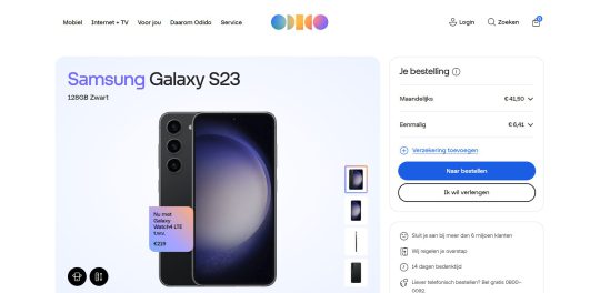 Ontvang een Gratis Galaxy Watch4 LTE bij aankoop van de Samsung Galaxy S23 bij Odido