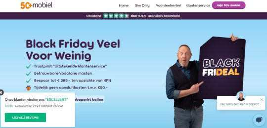 Nieuw bij 50+ Mobiel: Ontvang Gratis Bellen en Smsjes als Welkomstcadeau bij je Sim Only Abonnement