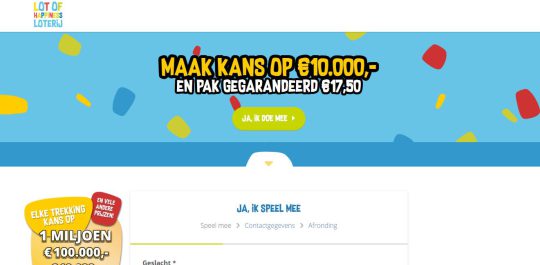 Nieuw bij Welkomstcadeau.nl: Ontvang een Gratis 17,50 euro cadeau bij aanschaf van een Lot of Happiness