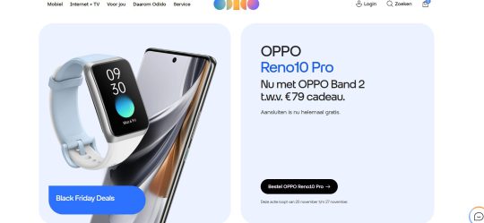 Ontvang de OPPO Band 2 cadeau bij aankoop van de OPPO Reno10 Pro bij Odido