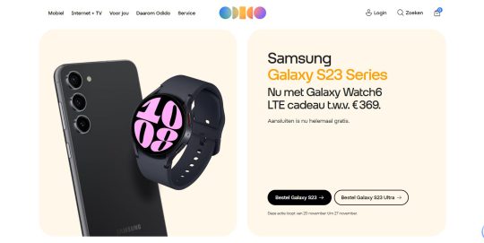 Ontvang een Gratis Galaxy Watch6 LTE Cadeau bij Aankoop van Samsung Galaxy S23 Series bij Odido
