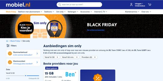 Ontvang een Gratis JBL Headset bij aankoop van een Sim Only Abonnement bij Mobiel.nl