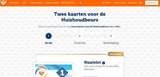 Nieuw bij Staatsloterij: Gratis twee kaarten voor de Huishoudbeurs bij aankoop van een Staatslot