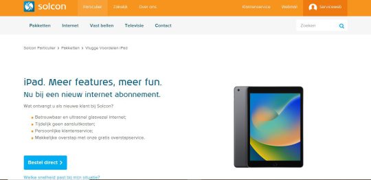 Nieuw Internet Abonnement bij Solcon: Ontvang Een Gratis Apple iPad Als Welkomstcadeau