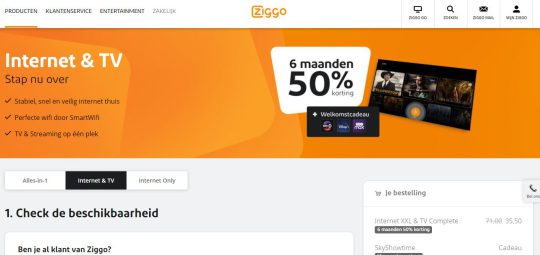 Nieuwe Aanbieding: Ontvang een Gratis Streamingdienst naar Keuze bij Aanschaf van Internet en TV van Ziggo
