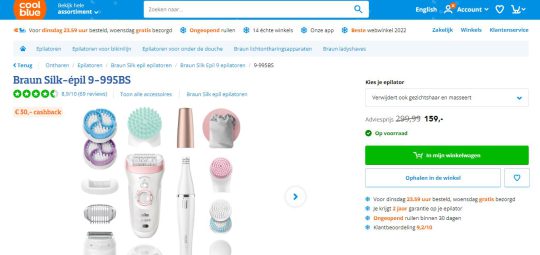 Nieuwe Aankoop, Grootse Beloning: Ontvang 30 Euro Cashback bij Aanschaf van de Braun Silk-épil 9 Epilator bij Coolblue