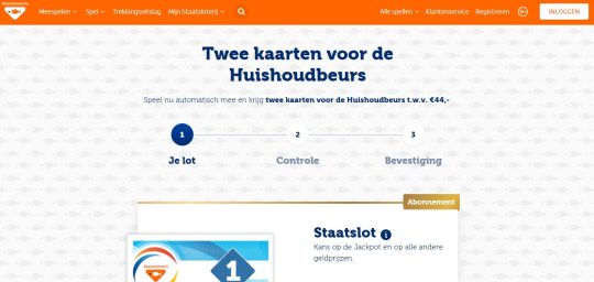 Gratis Twee Kaarten voor de Huishoudbeurs bij meespelen Staatsloterij