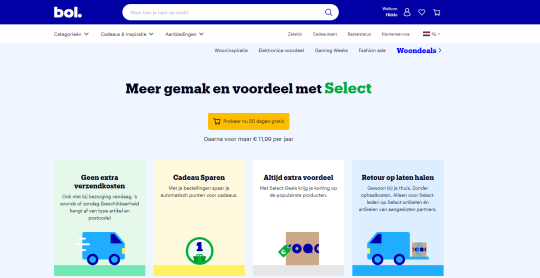 Gratis 2 maanden Bol.com Select