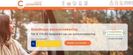 Gratis 2 maanden premie cadeau autoverzekering UnitedConsumers