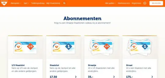Welkomstcadeau: Gratis straatje Staatsloten bij meespelen met de Staatsloterij