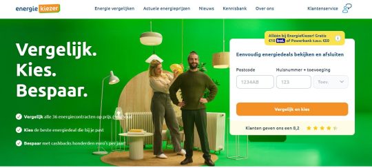 Gratis Powerbank twv 50 euro bij Energiekiezer.nl