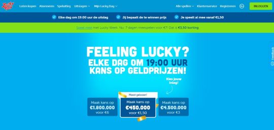 Gratis meespelen Lucky Day 7 dagen voor 7 euro