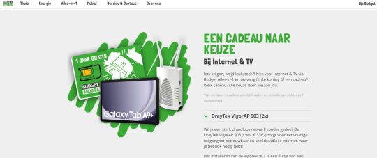 Gratis 2x DrayTek VigorAP Wifi-punten bij Internet en TV van Budget Thuis