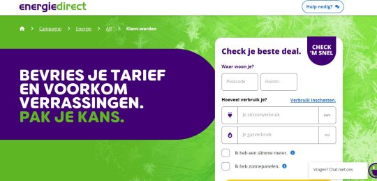 Gratis tot 250 euro cashback bij EnergieDirect