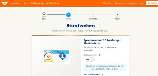 Gratis 25 euro bij meespelen Staatsloterij