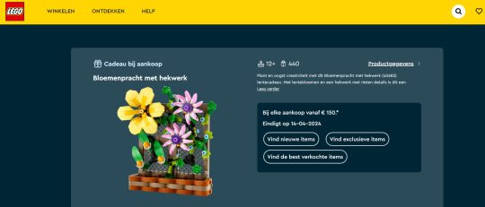 Gratis LEGO bloemenpracht met hekwerk bij besteding vanaf 150 euro