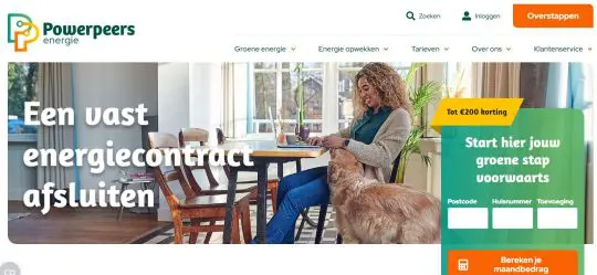 200 euro cashback bij energiecontract Powerpeers