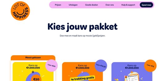 Gratis 20 euro bij Lots of Happiness loterij