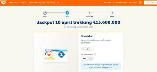 Gratis Staatslot en 10x kans op Audi Q6 e-tron