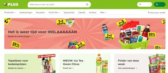 Gratis boodschappen bezorging bij de PLUS