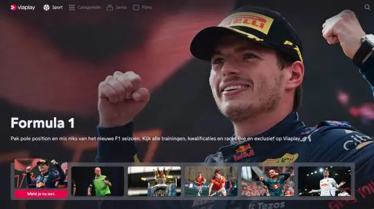 Bespaar Viaplay kijken naar Max Verstappen Formule 1