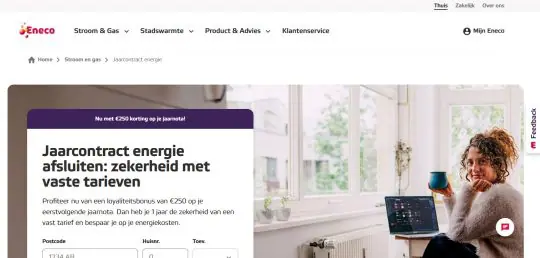 Gratis 250 euro korting op energie bij Eneco