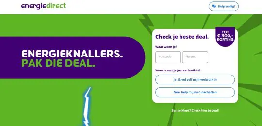 Gratis tot 300 euro cashback bij Energiedirect