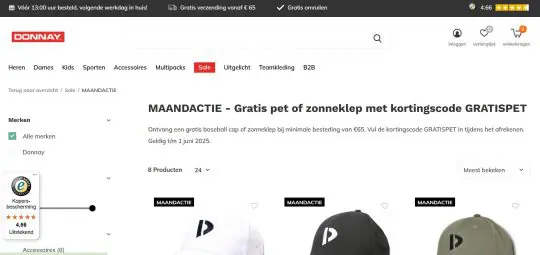 Gratis pet cadeau bij bestellingen bij Donnay.nl