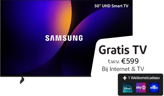 Gratis Samsung Smart TV cadeau bij Ziggo Internet en TV