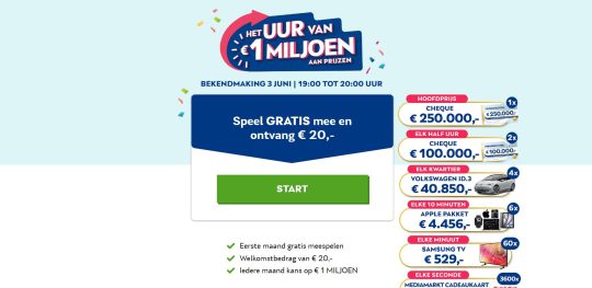Krijg 20 euro cadeau en speel GRATIS mee met de VriendenLoterij