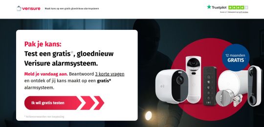 Vakantie? Test Gratis 12 maanden alarmsysteem van Verisure