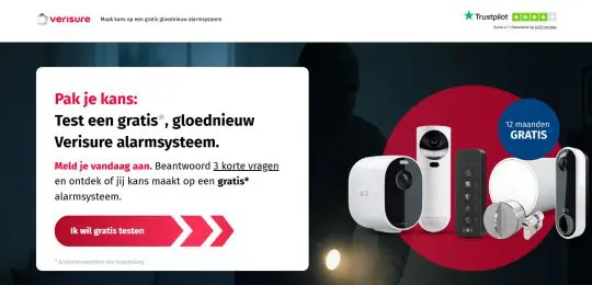 Vakantie? Test Gratis 12 maanden alarmsysteem van Verisure