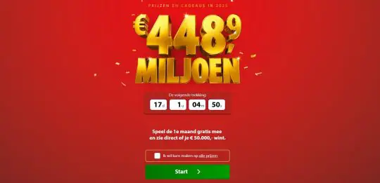 Gratis 1 maand meespelen bij de Postcode Loterij
