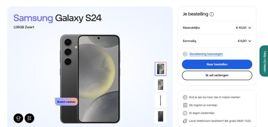Gratis Buds 3 cadeau bij Samsung Galaxy S24 bij Odido