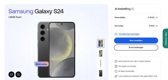 Gratis Buds 3 cadeau bij Samsung Galaxy S24 bij Odido