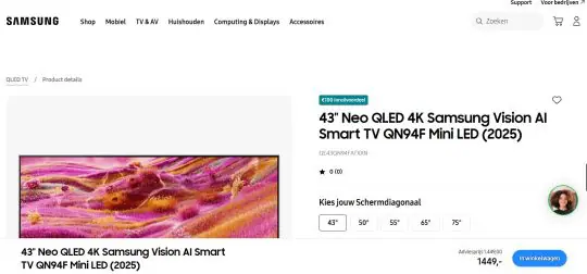 Gratis Cinematic Q-series Soundbar bij aankoop van een Samsung TV