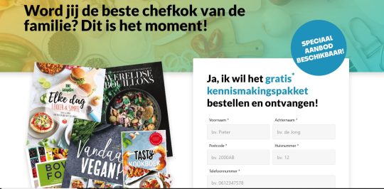 Gratis kennismakingspakket bij kookboeken van My Collections