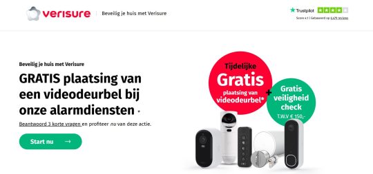 Gratis videodeurbel cadeau bij alarmdiensten Verisure