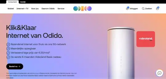 Gratis Videoland cadeau bij Klik&Klaar Internet van Odido