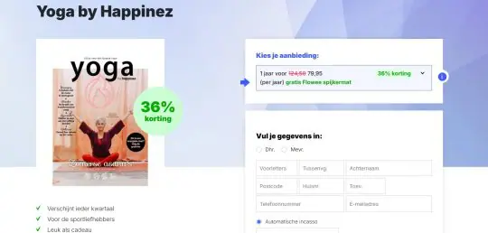 Gratis Flowee spijkermat cadeau bij Yoga by Happinez