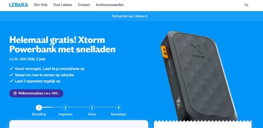 Gratis Xtorm Powerbank 20.000 mAh als welkomstcadeau bij Lebara