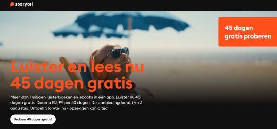 Luister 45 dagen gratis met Storytel Unlimited