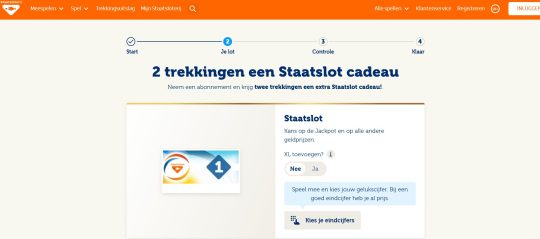 Gratis 2 extra Staatsloten cadeau bij meespelen Staatsloterij