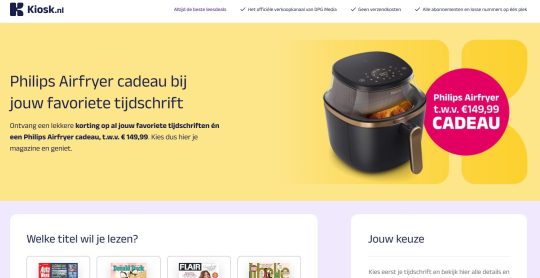 Gratis Philips Airfryer cadeau bij tijdschrift abonnement