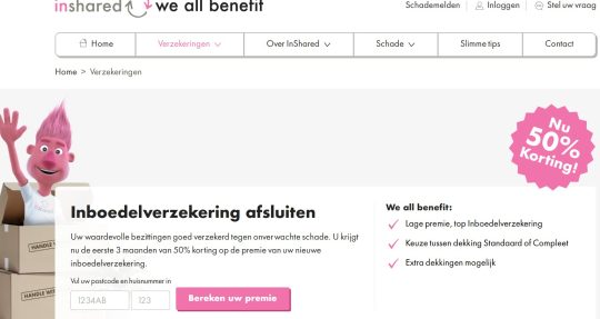 InShared Inboedelverzekering nu met 50 procent korting